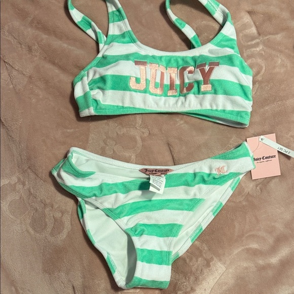 Juicy Couture Striped Regular Size M Bikini Swimwear for Women Viral! NWT summer - Picture 14 of 14
